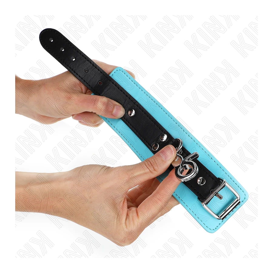 KINK - RESISTENZA DA POLSO PREMIUM CON SERRATURA NERO / BLU REGOLABILE 21-28 CM X 5,5 CM